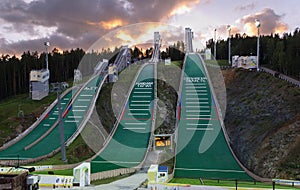 Ski jumping hill