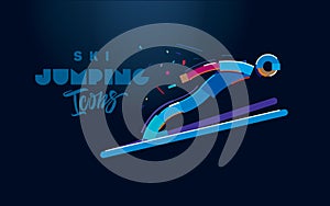 Ski jumping icon