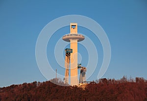 Ski jumping tower for the Pyeongchang Winter Olympics