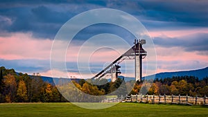 Ski jumps at Lake Placid New York