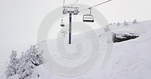 Ski lift ascend