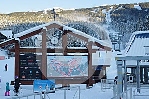 Ski lift at Blackcomb mountain base