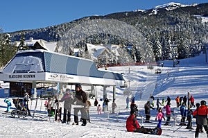 Ski lift at Blackcomb mountain base