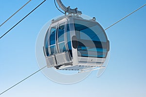 Ski lift cable booth or car