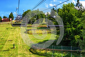 Ski lift chair in resort Oscadnica Velka Raca, Slovakia