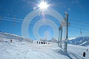 Ski lift on Hintertux glacier