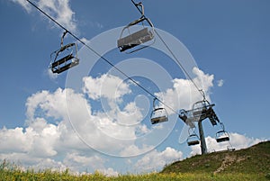 Ski Lift on Monte Zoncolan in Summer