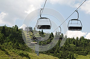 Ski Lift on Monte Zoncolan in Summer