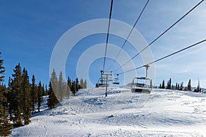 ski lift in the mountains Aspen