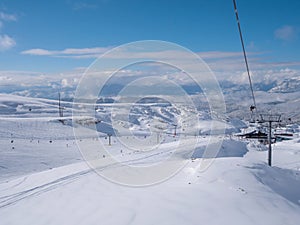 Ski lift on Parnassos ski resort