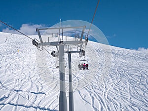 Ski lift on Parnassos ski resort