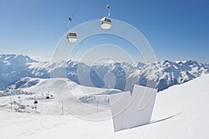 Ski lift pass and panorama