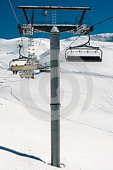 Ski lift pillar