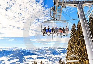 Ski lift. Ski resort Hopfgarten, Tyrol