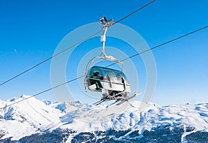 Ski lift. Ski resort Livigno