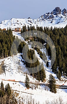 Ski lift. Ski resort Meribel