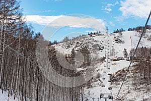 Ski lift for skiers