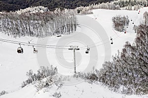 Ski lift in Sochi Krasnaya Polyana