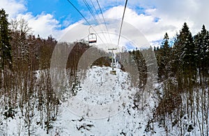 Ski lift to Zakhar Berkut peak