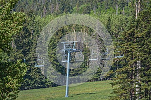 Ski Lifts on the ski slopes of Arizona Snowbowl on Mount Humphreys near Flagstaff, Arizona USA