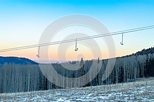 Ski Lifts at the Snowbowl in Humphreys Peak Flagstaff Arizona