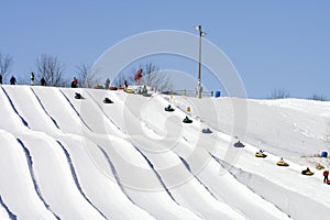 Ski Lodge Snow Tubers