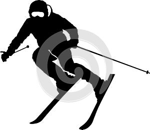 Ski Man Graphic Silhouette Winter Sport