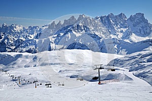 Ski paradise in the Italian Dolomites