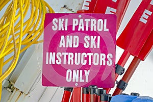 Ski Patrol and Ski Instructors Only sign in Utah