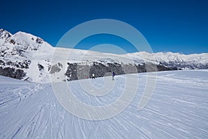 Ski piste in Pyrenees mountains