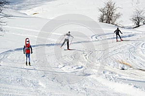 Ski race in Metsovo Greece