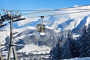 Ski resort in Alps