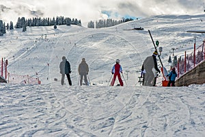 Ski resort in the Alps