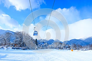 Ski resort Bansko, Bulgaria, ski lift