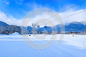 Ski resort Bansko, Bulgaria, ski lift