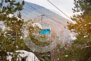 Ski resort Bansko, Bulgaria, ski lift