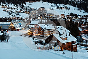 Ski Resort of Corvara at Night, Alta Badia photo