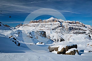 Ski resort in Dolomites, Italy