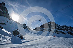 Ski resort in Dolomites, Italy