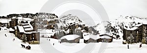 A ski resort in the French Alps,