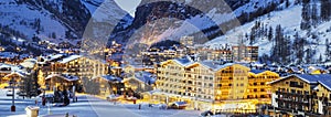 Ski resort in French Alps