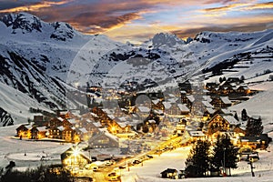 Ski resort in French Alps,Saint jean d'Arves