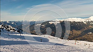 Ski Resort Hochzillertal in Austria. Timelapse