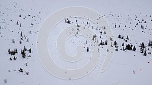 Ski resort Jasna Slovakia mountain aerial drone top view