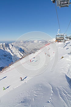 Ski resort. Krasnaya Polyana, Sochi, Russia