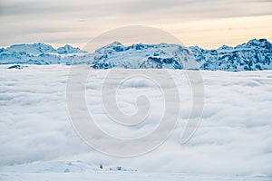 Ski resort Kronplatz in Italian Dolomites