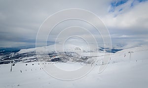 Ski resort landscape