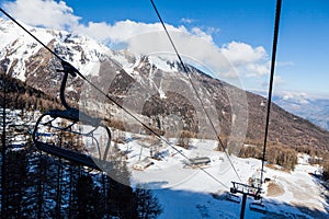 Ski resort Les Orres, Hautes-Alpes, France