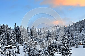 Ski Resort of Madonna di Campiglio in the Morning, Italian Alps, Italy