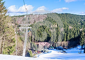 Ski resort Marianky. Marianske Lazne Marienbad - Czech Republi